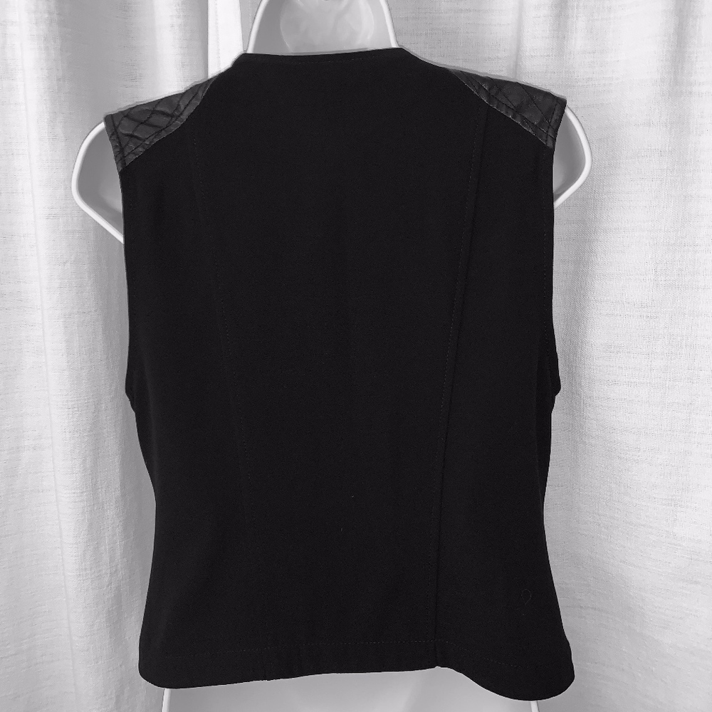 NWOT- Santuary Moto Vest w/Faux Leather Trim! - Picture 4 of 5